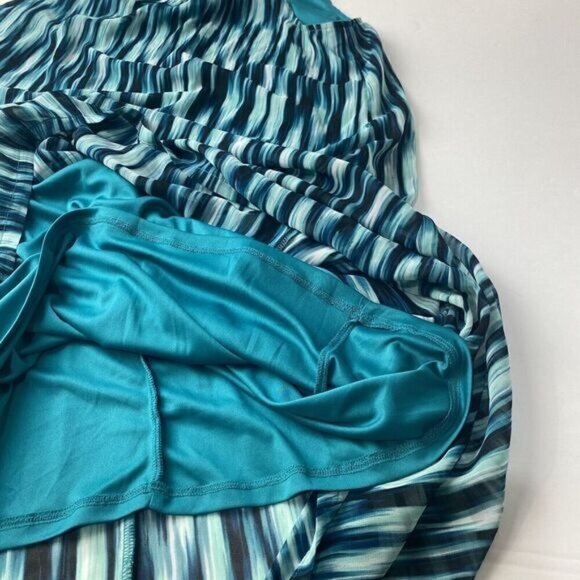 Lane Bryant Women’s Plus size 14/16 Green Stripe Beach Flowy Lined Dress Used - Picture 6 of 10